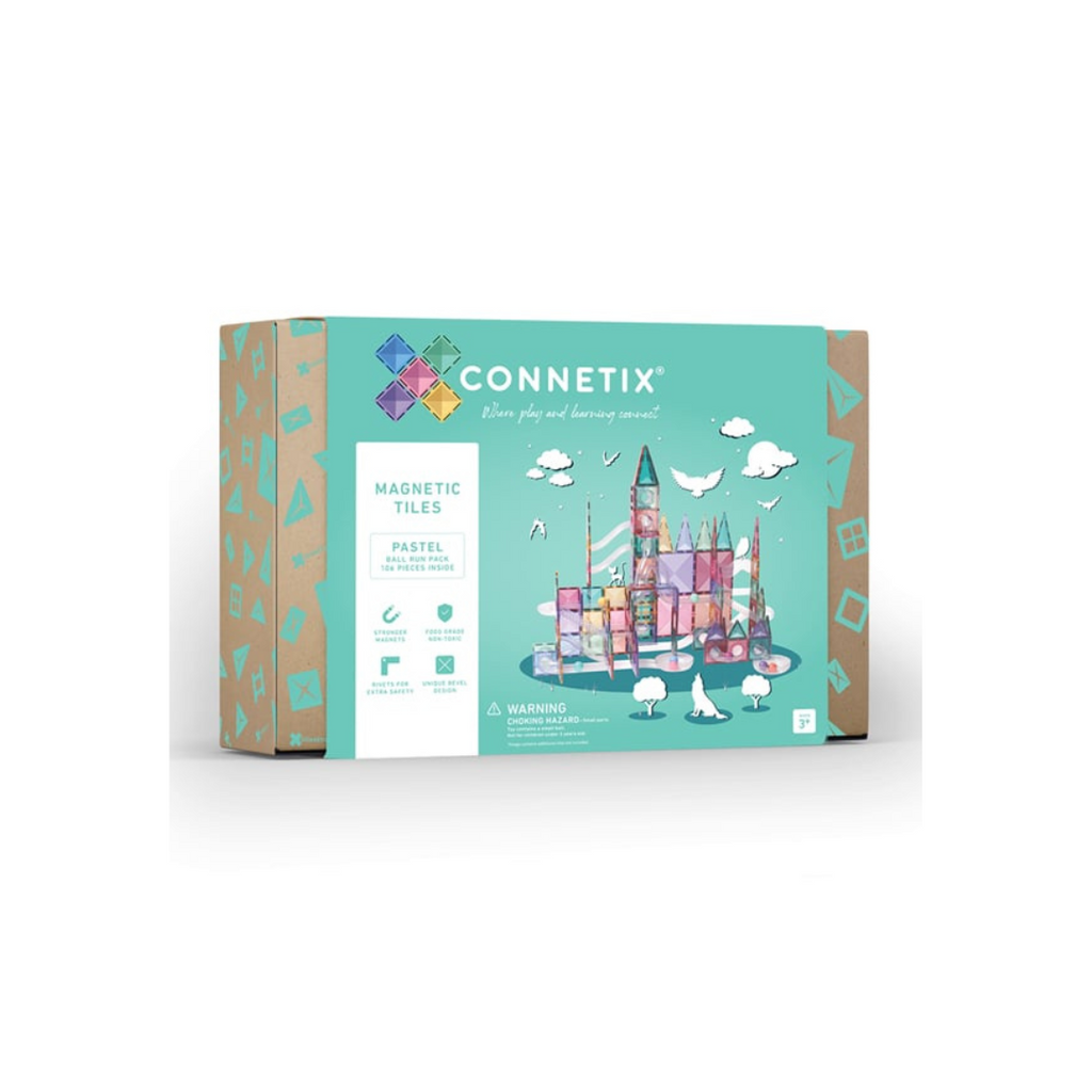 Pastel Connetix Magnetic Tiles Marble Run (106 pieces)