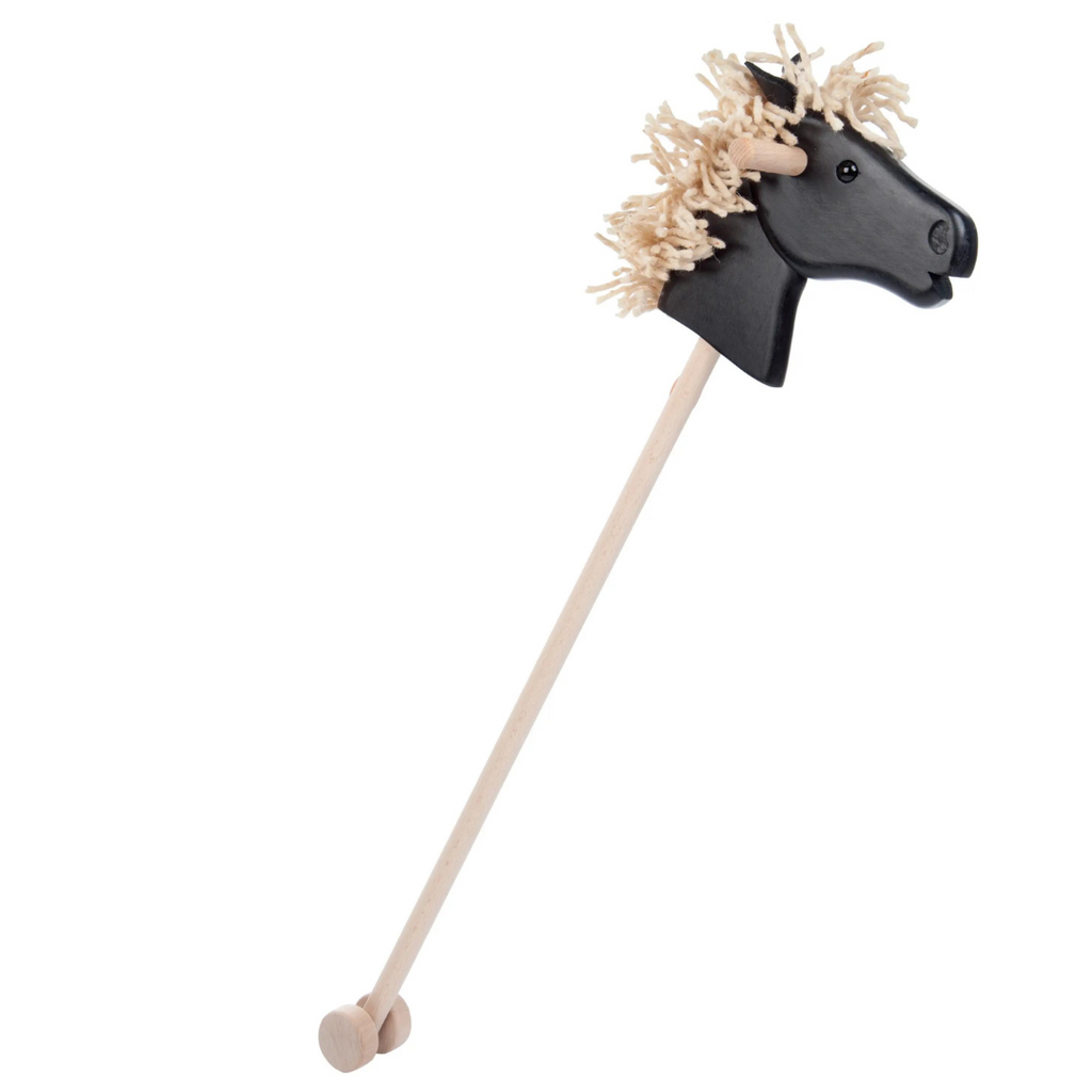 Wooden Hobby Horse Black Made in Germany