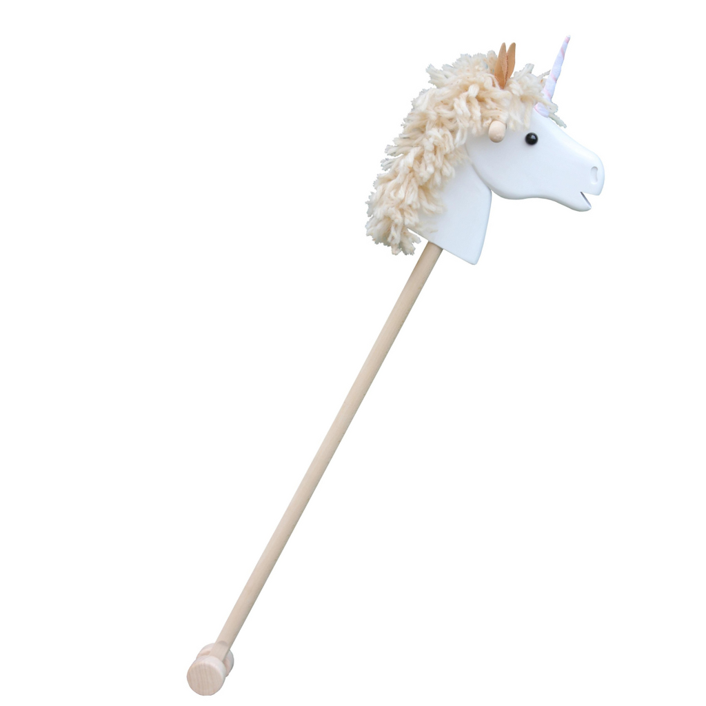Wooden Hobby Horse Unicorn Made in Germany