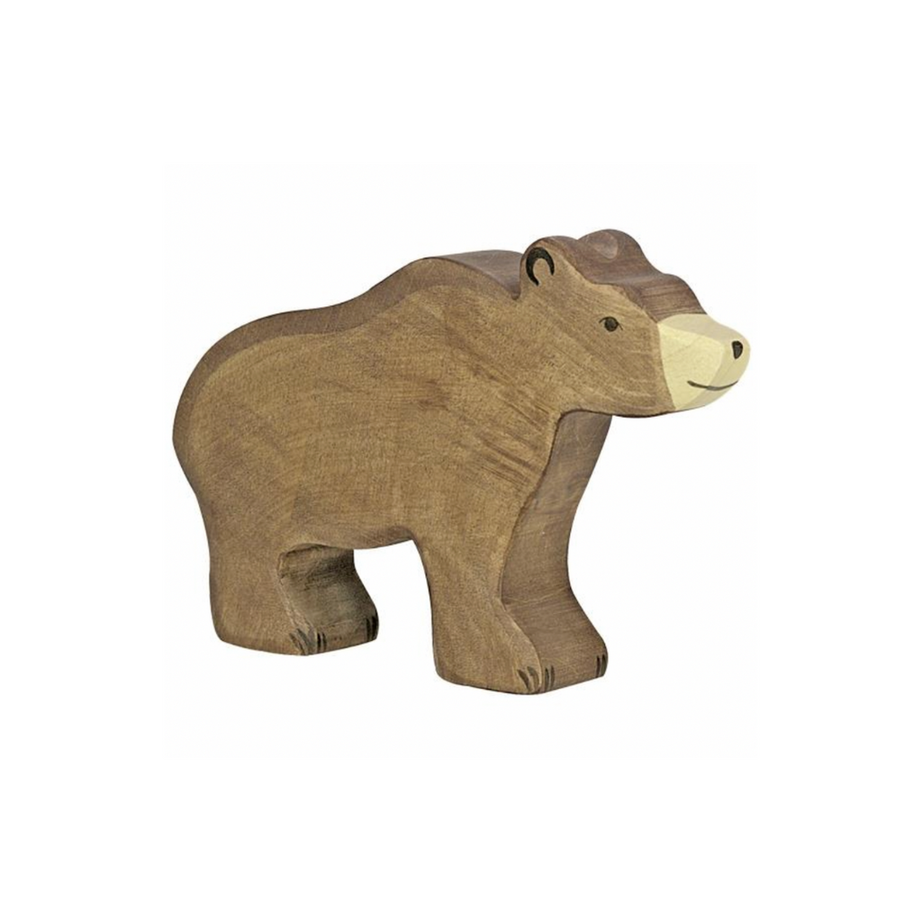 Holztiger Wooden Brown Bear Figure