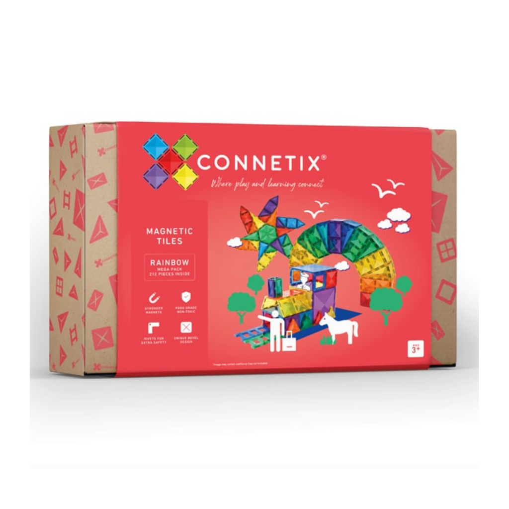 Rainbow Connetix Magnetic Tiles Mega Pack (212 pcs)