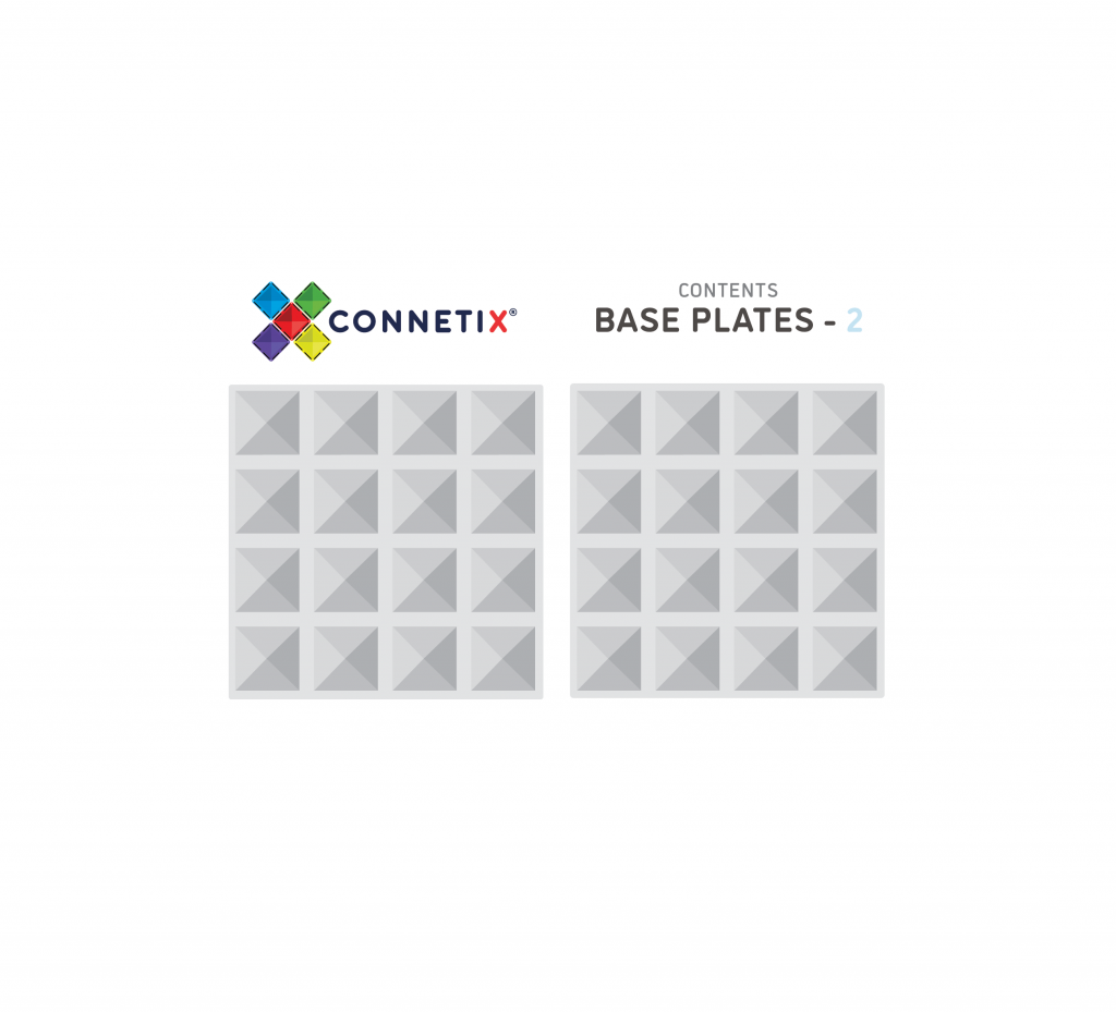 Connetix Magnetic Tiles Clear Base Plate Pack