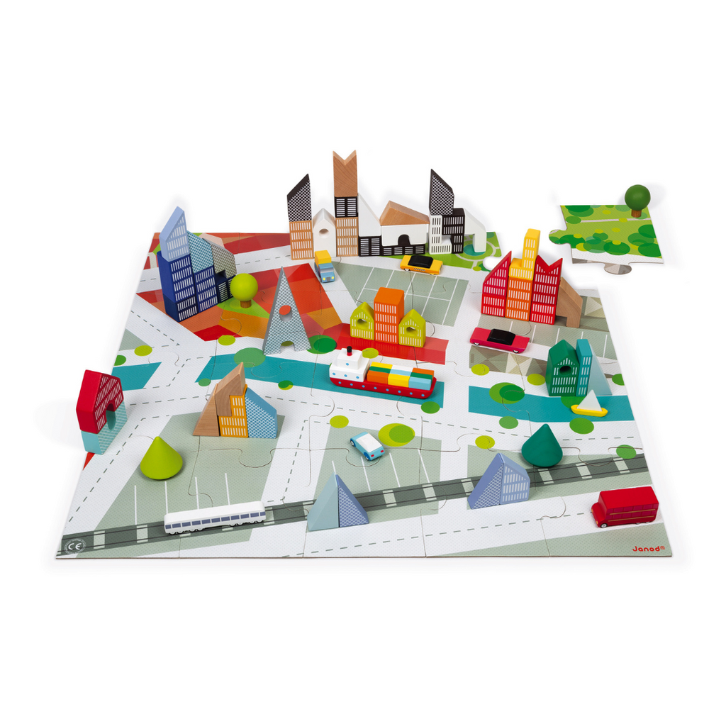 Janod Cardboard City Puzzle