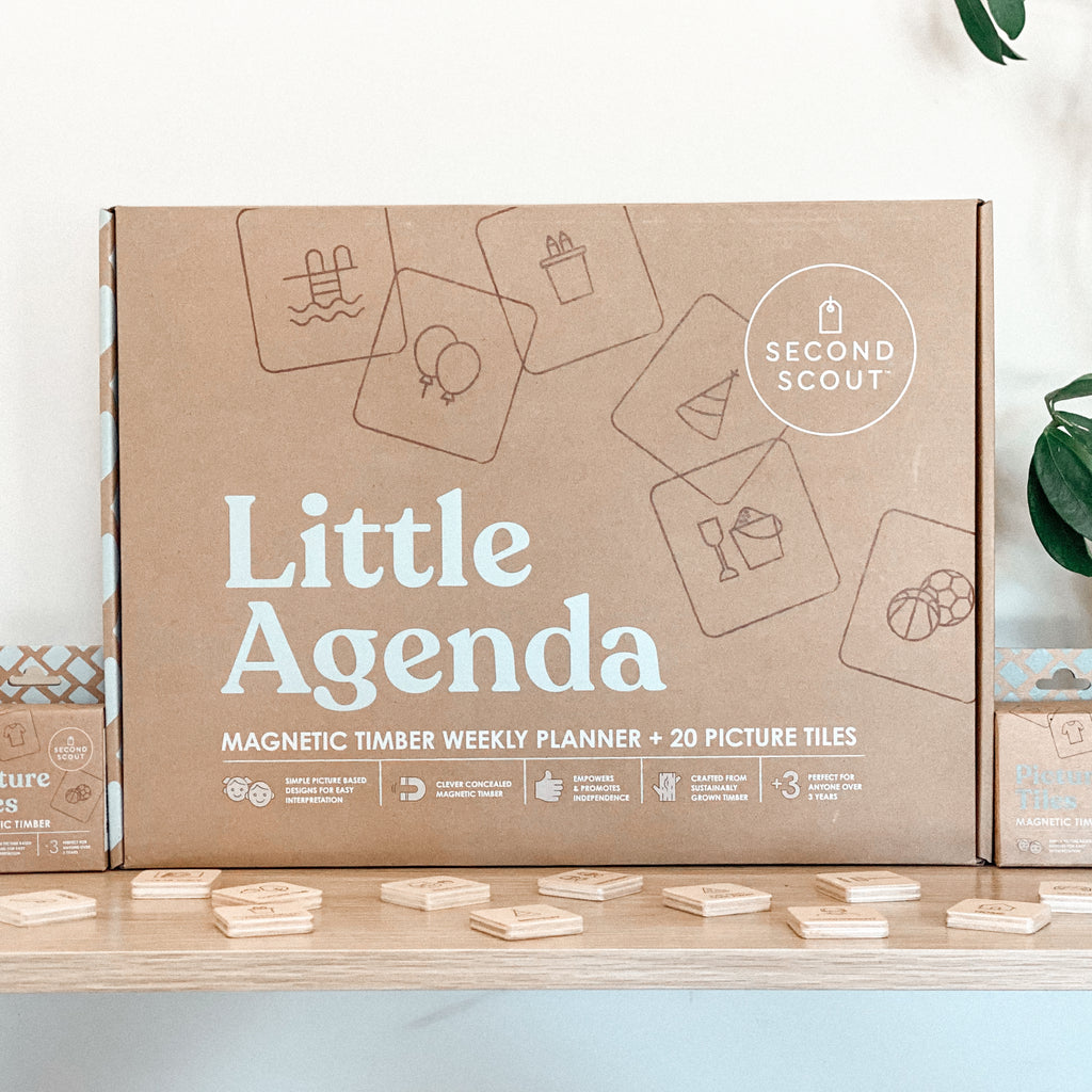 Little Agenda Magnetic Wood Weekly Planner 