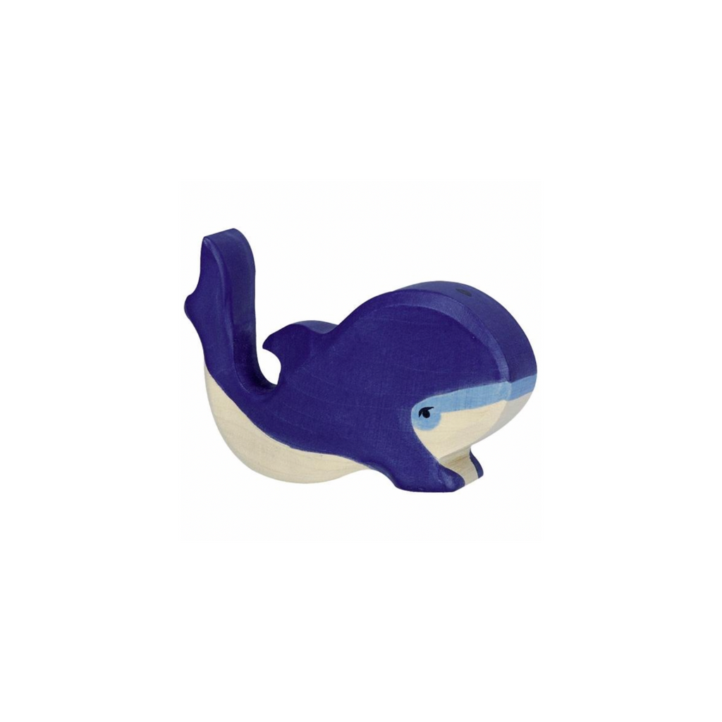 Holztiger Wooden Small Blue Whale Figure