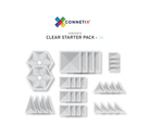 Clear Connetix Magnetic Tiles Starter Pack (34 pcs)