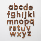 Alphabet Set  Lowercase (26 Pieces) Walnut