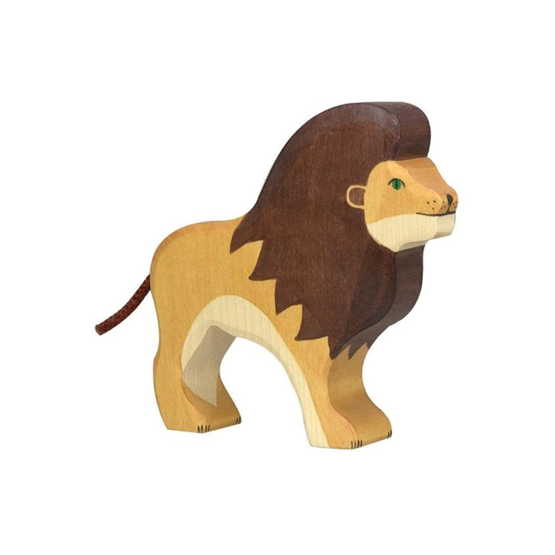 Holztiger Lion Wooden Figure