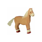 Holztiger Wooden Standing Light Brown Horse Figure