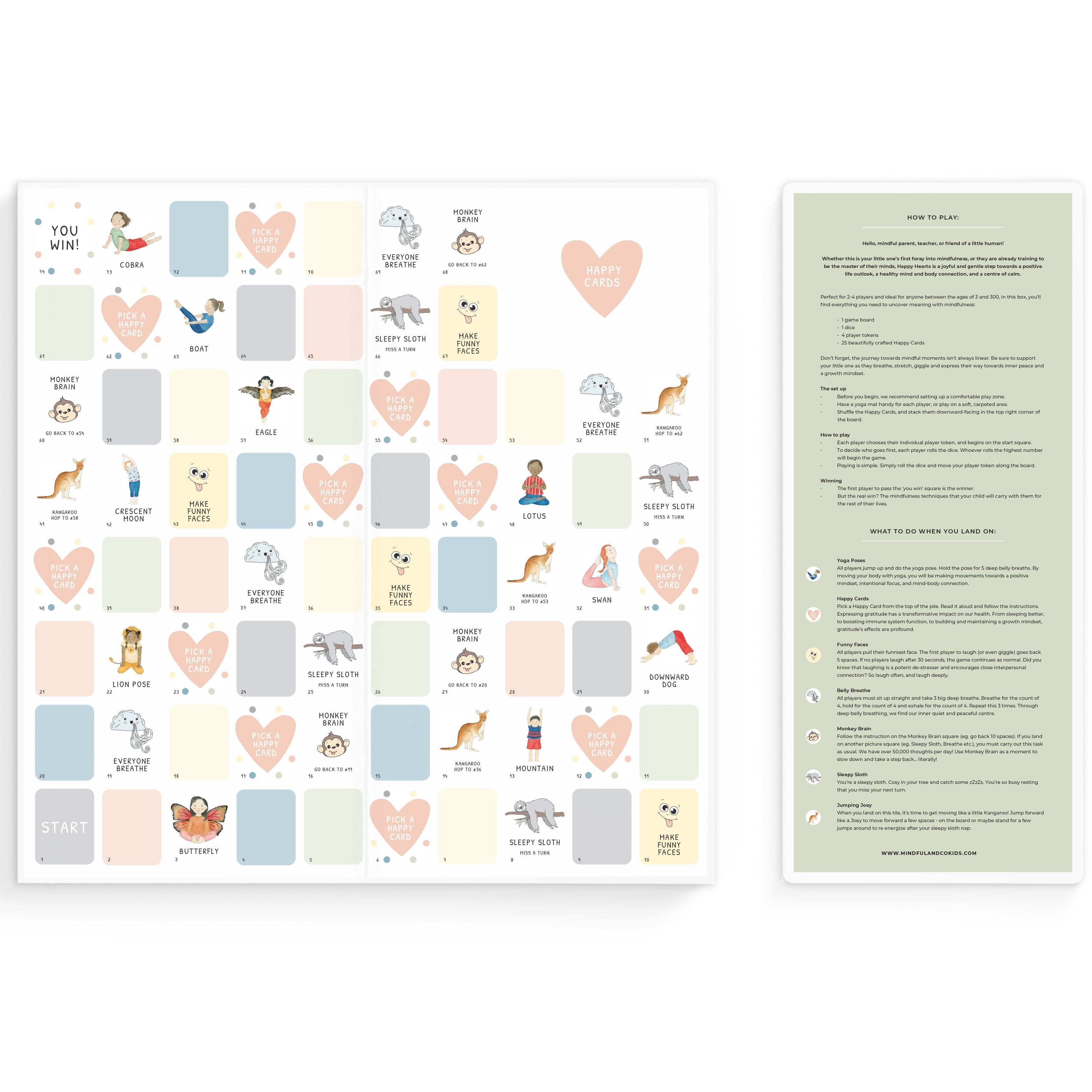 Mindful & Co Happy Hearts Board Game