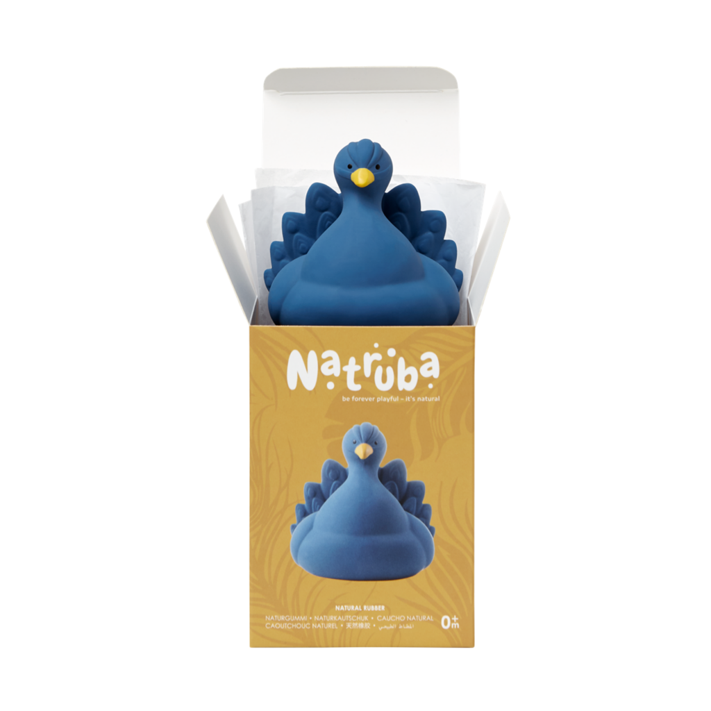 Natruba Natural Rubber Bath Peacock Small | Blue