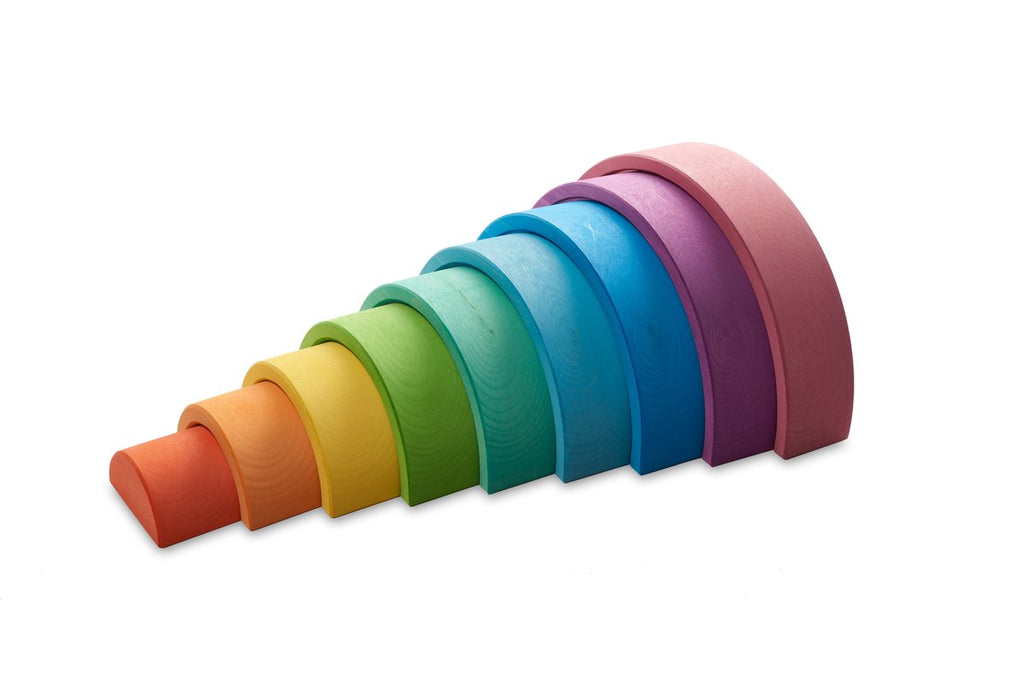 Ocamora 9 Piece Wooden Rainbow Stacker (PINK)