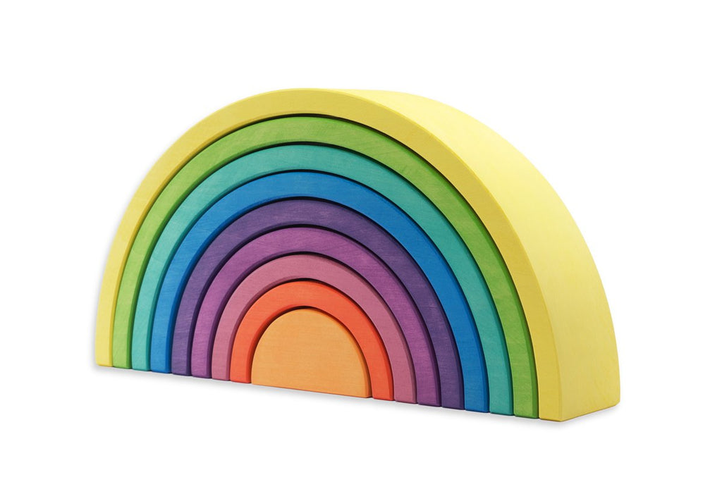 Ocamora 9 Piece Wooden Rainbow Stacker (YELLOW)