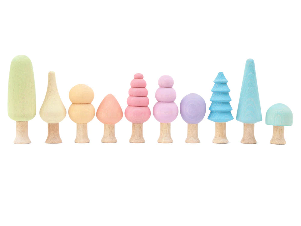 Ocamora Pastel Bosque Trees - Set of 10