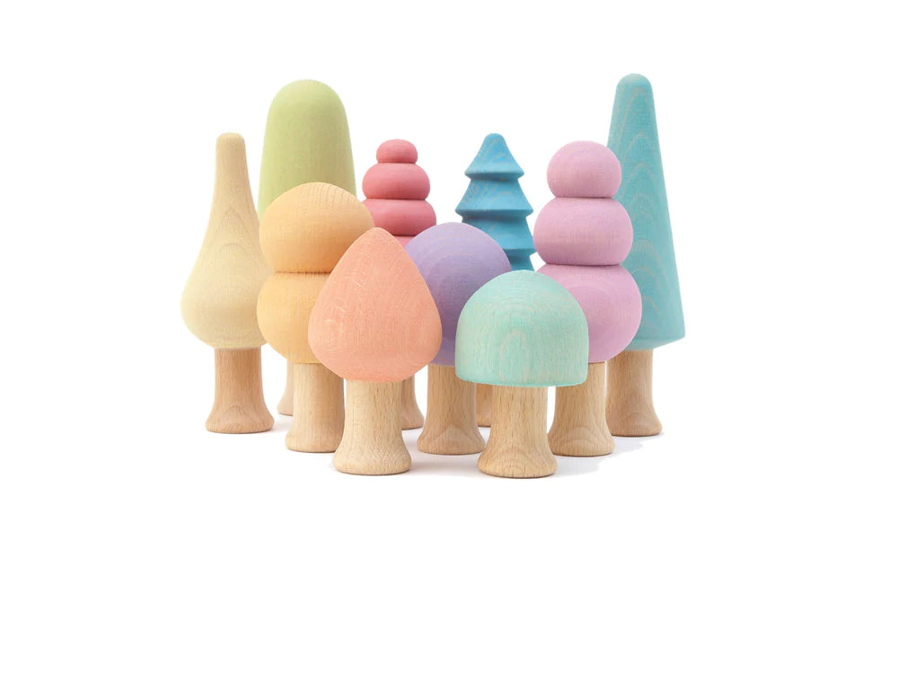 Ocamora Pastel Bosque Trees - Set of 10