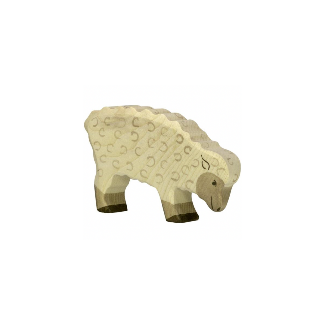 Holztiger Sheep Feeding Wooden Figure