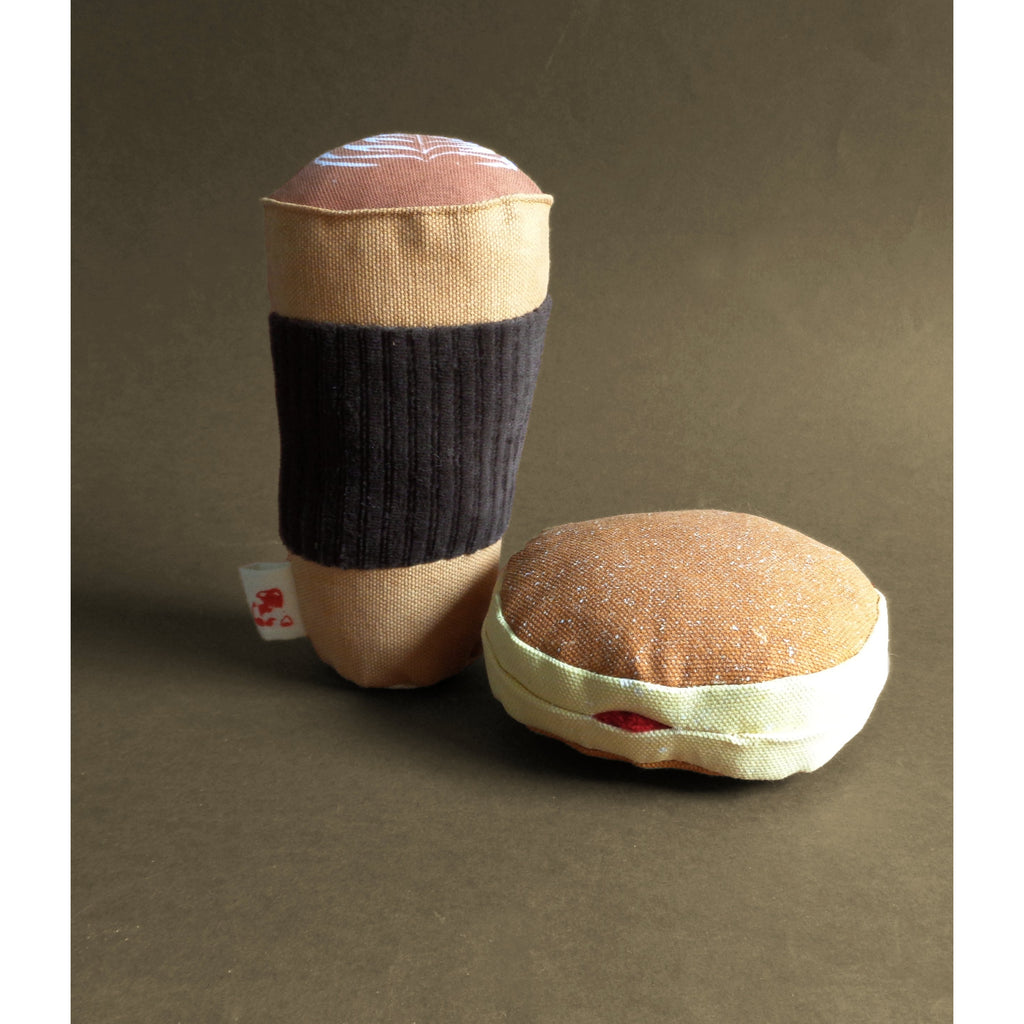 Cappuccino/ Berliner ( 2 Piece) Soft Toy Rattle