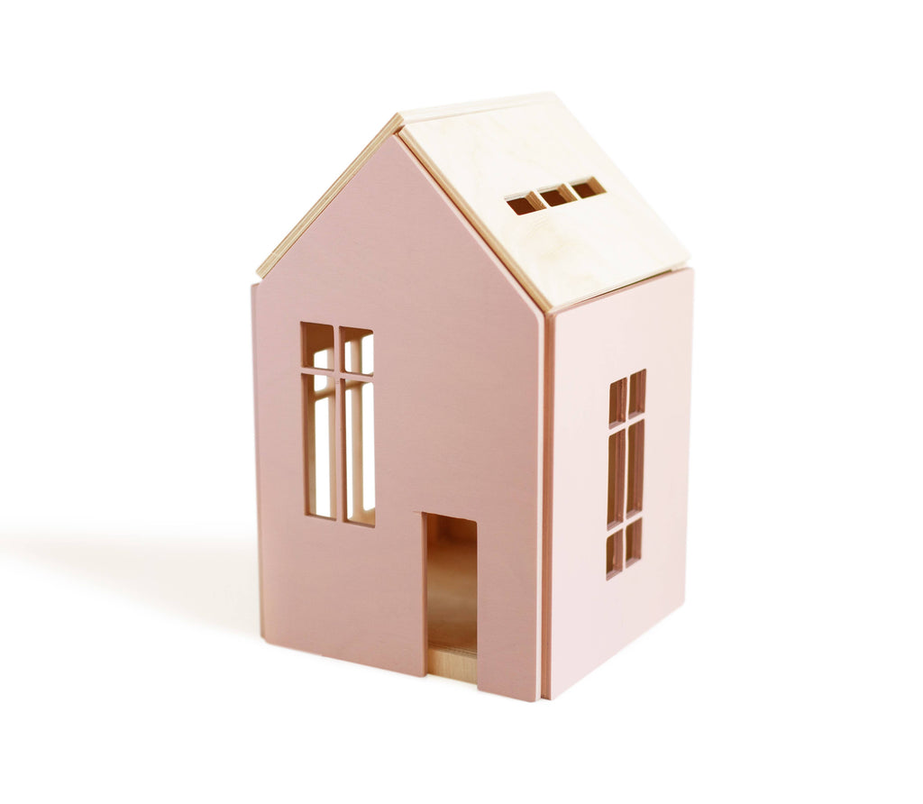 Large Wooden Dollhouse | Pink from Babai