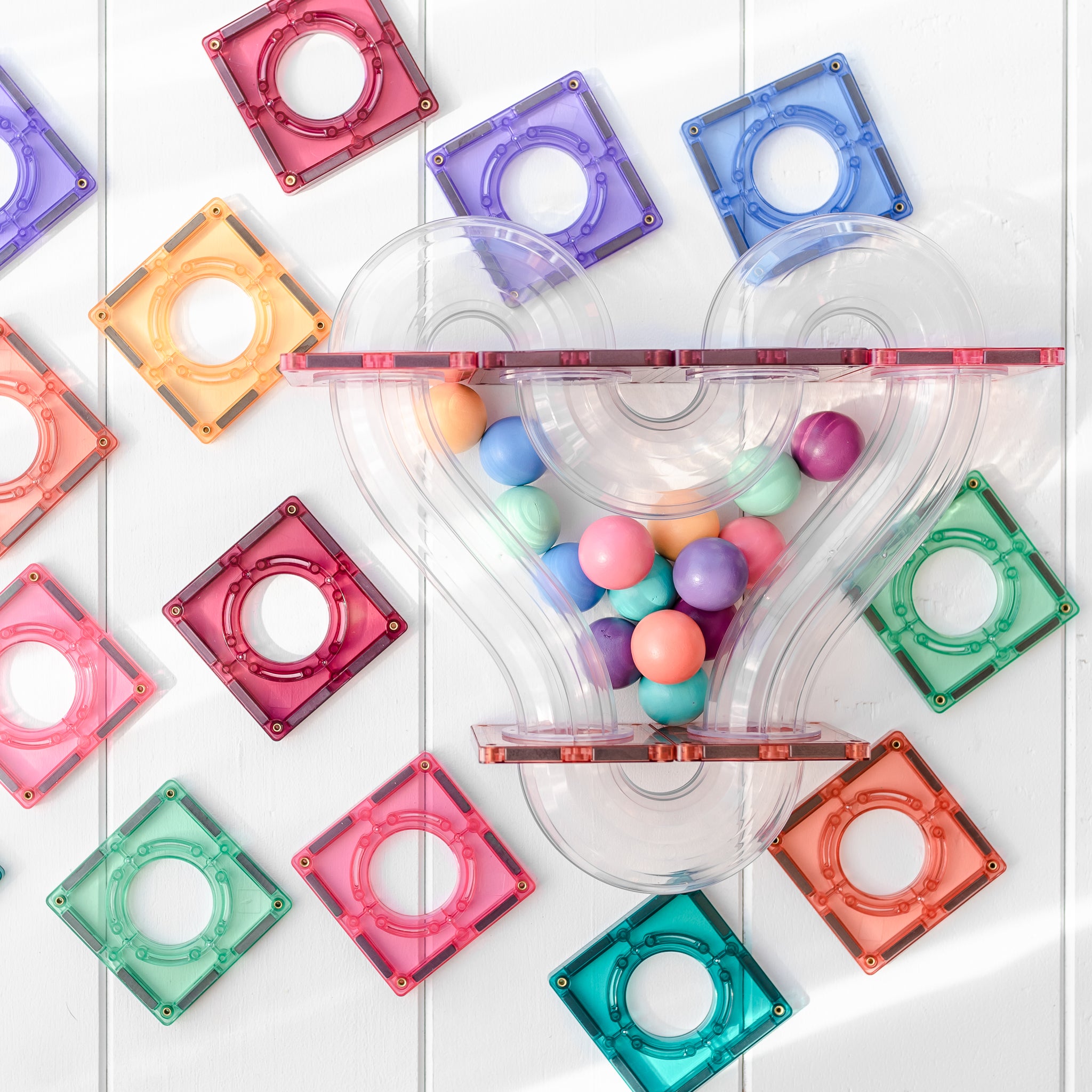 Amazon.com: CONNETIX Magnetic Tiles Pastel Geometry Pack, 40