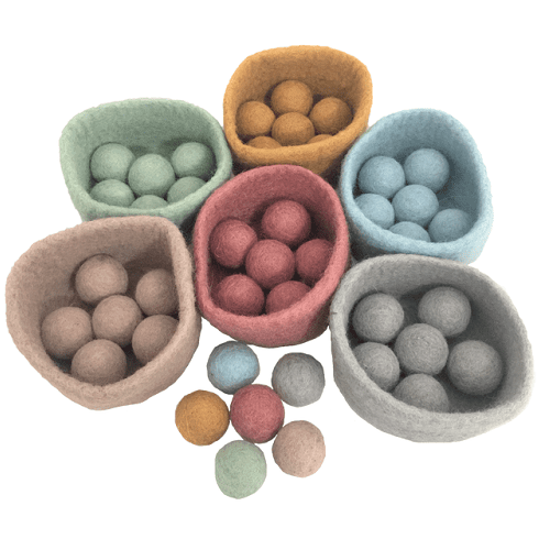 Papoose Ball Bowl Set in Earth Tones (42 pieces)
