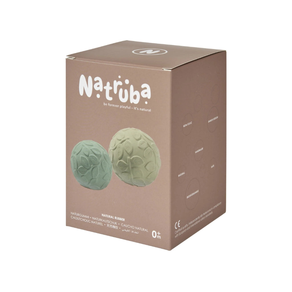 Natruba Natural Rubber Sensory Ball Set of 2 Green