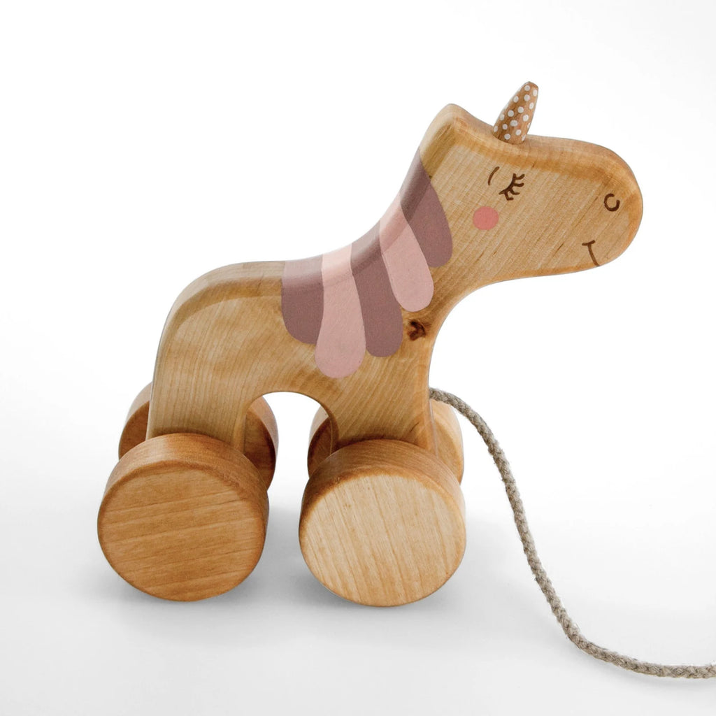 Wooden Pull Toy - Unicorn