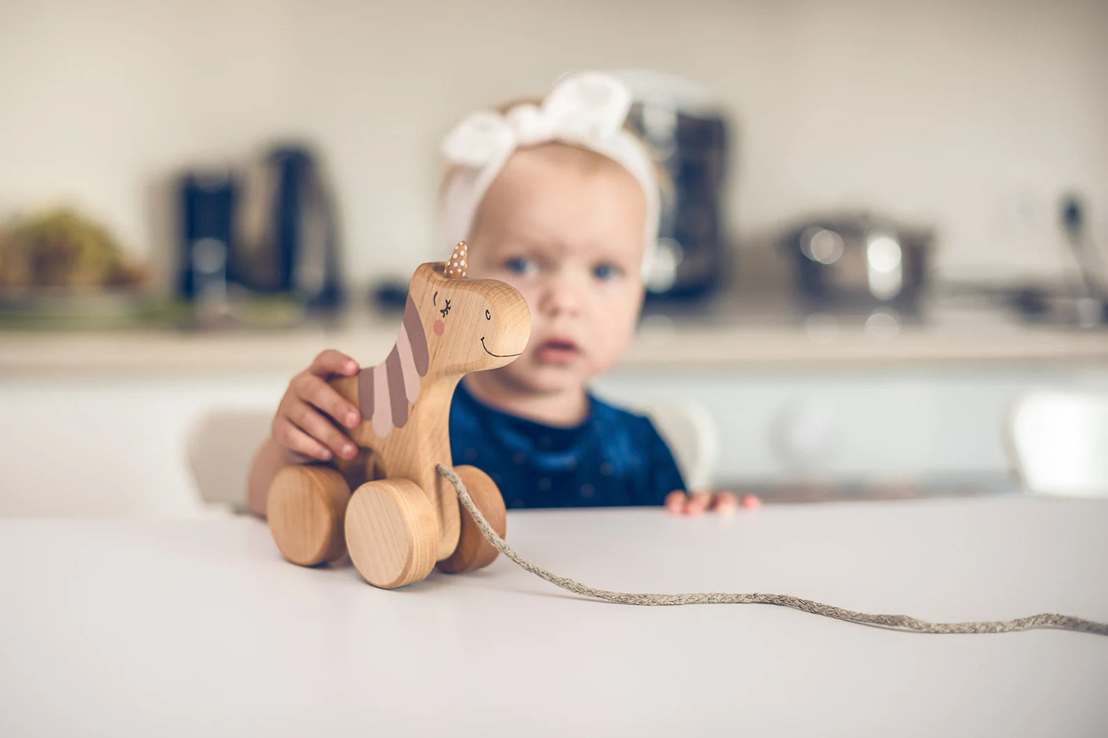 Wooden Pull Toy - Unicorn