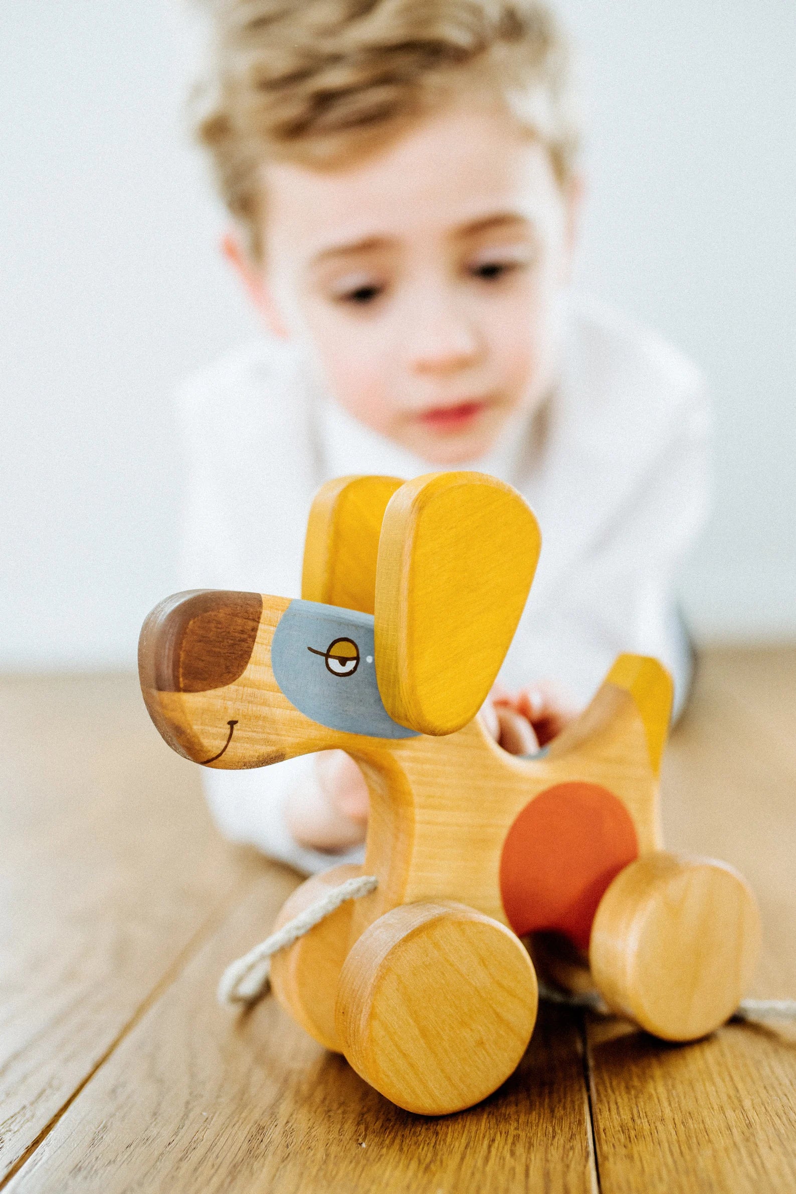 Wooden Pull Toy - Terrier Dog