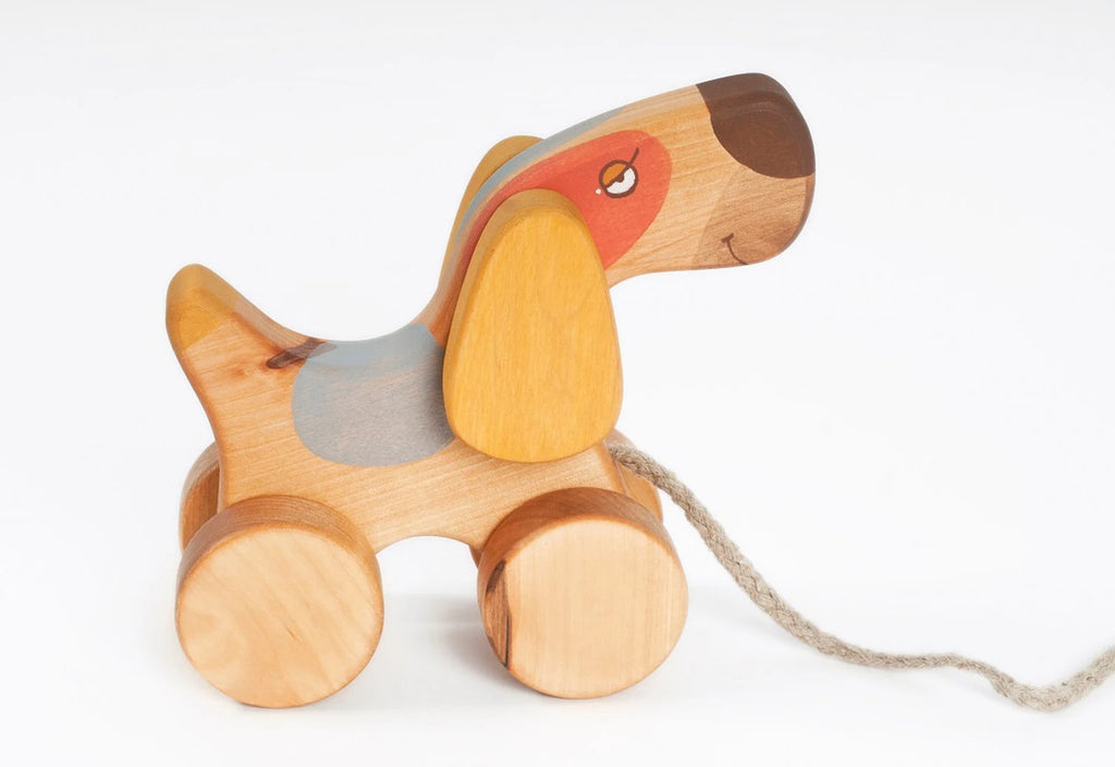 Wooden Pull Toy - Terrier Dog