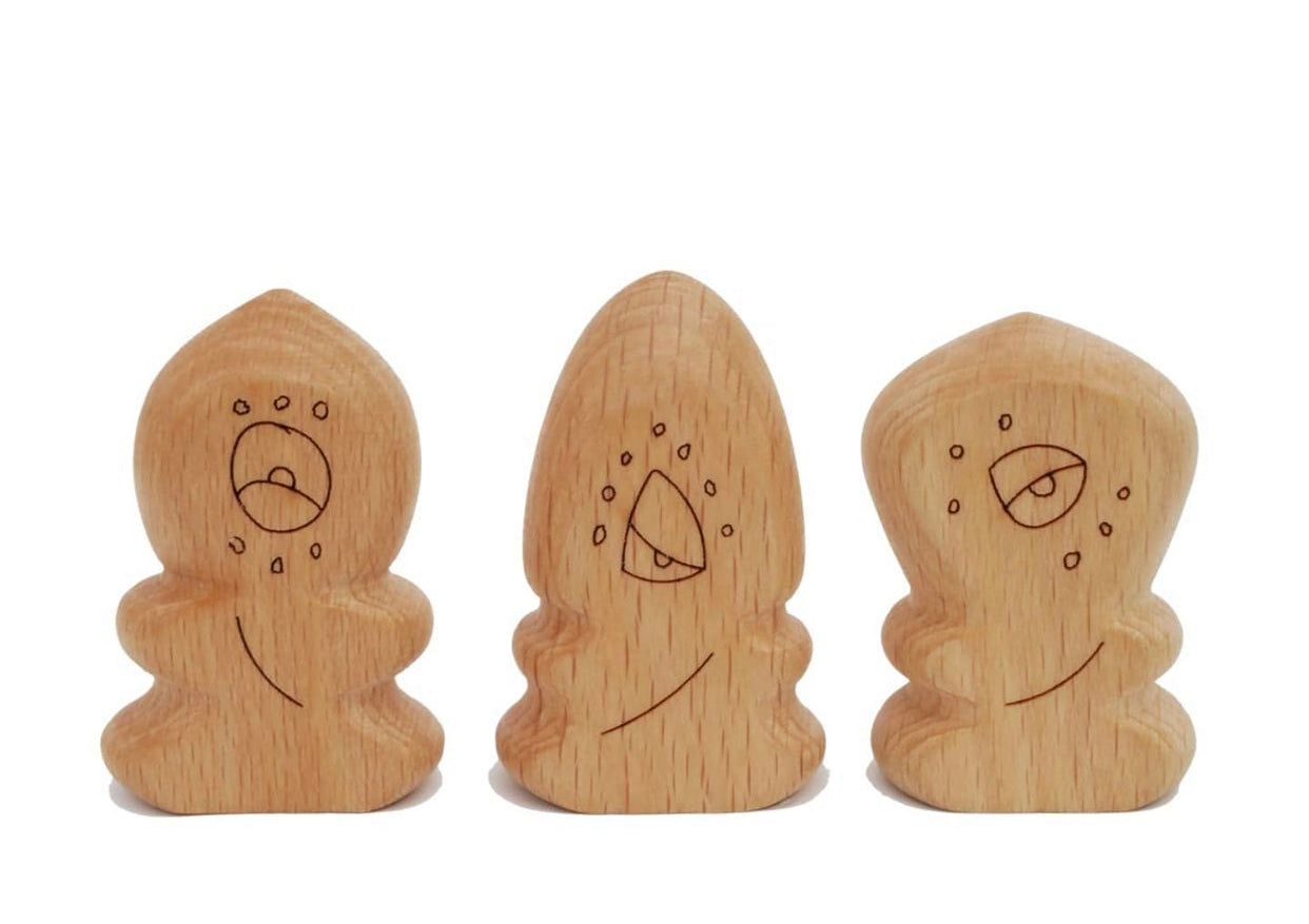 Ocamora - Wooden Aliens Set of Three