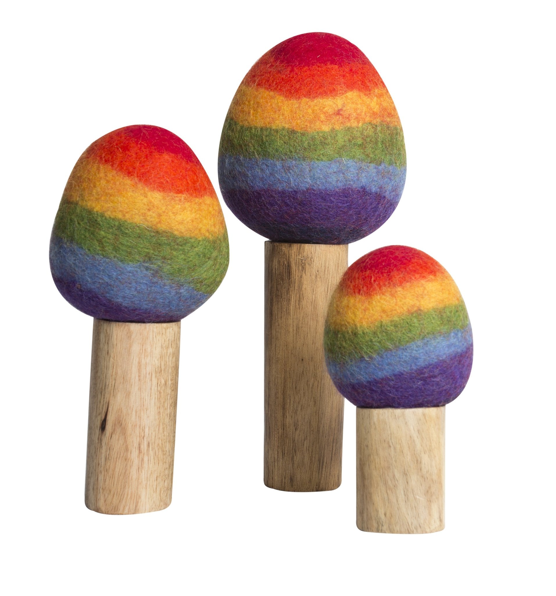 Rainbow Trees by Papoose Set of 3