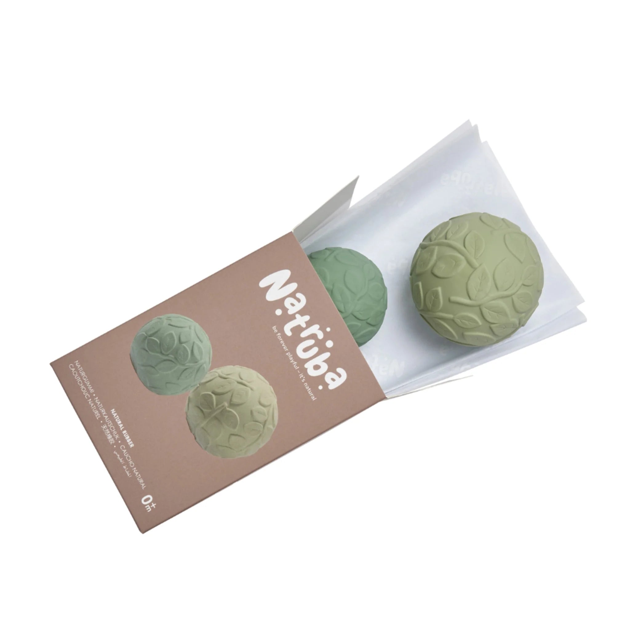 Natruba Natural Rubber Sensory Ball Set of 2 Green